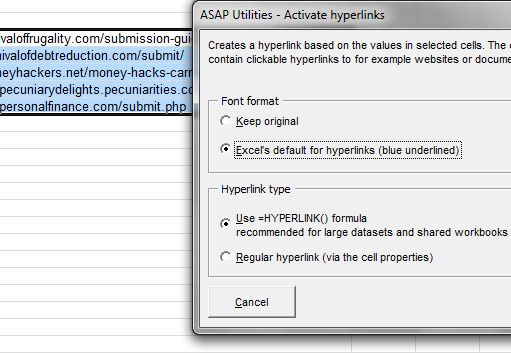 how to convert text hyperlink to url in excel