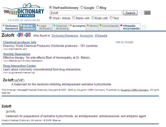 online medical dictionary