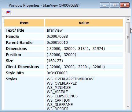 ms window properties