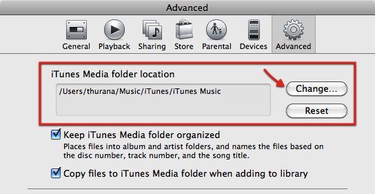 move itunes library external drive