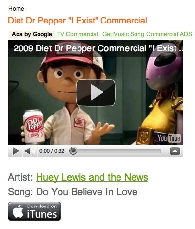 musica usada en comerciales de television
