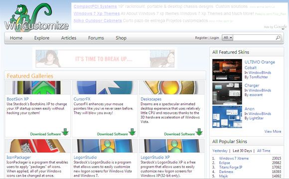 desktop customization websites