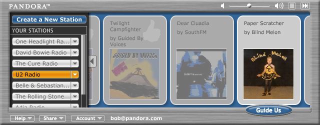 see password pandora