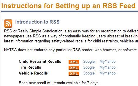 product recall rss