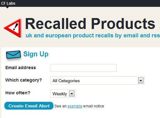 product recall alerts