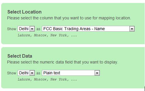 create a map from data