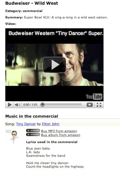 musica usada en comerciales de television