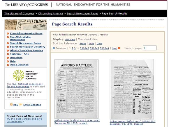 read old newspapers online