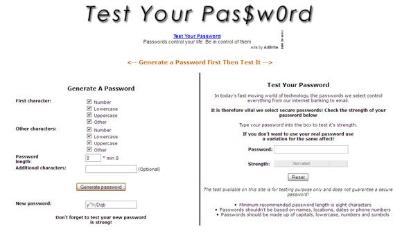 password strength tester