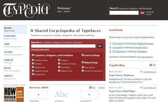 typography web application