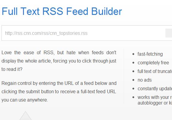 convert partial rss feeds to full text