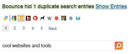 toggle search engine