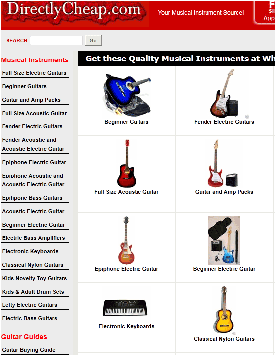 get musical instruments cheap
