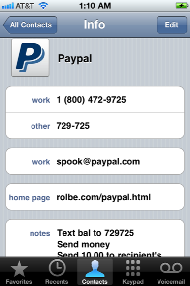 paypal contact number phone