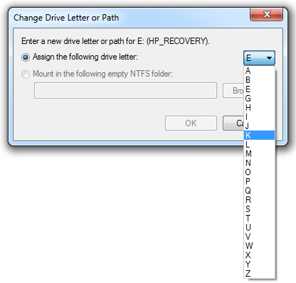 assigning drive letters
