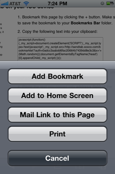 send url to iphone