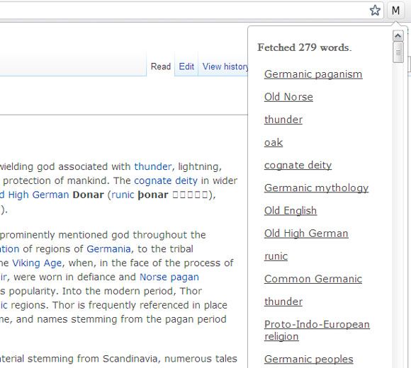 chrome extensions wikipedia search