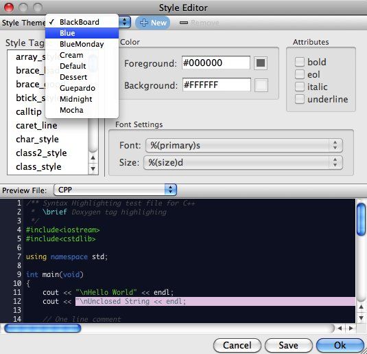 code editor