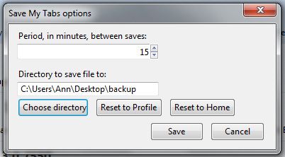 browser tabs saving