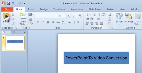 convert powerpoint to video