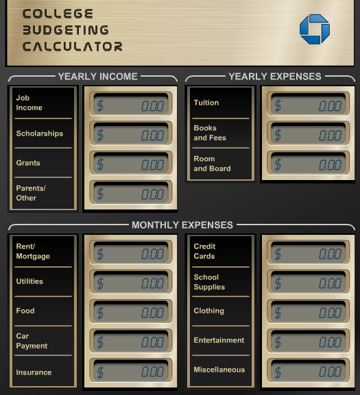 monthly budget calculator