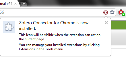 zotero chrome connector not working