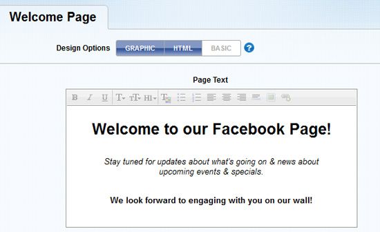 Easily Create A Custom Tab For Your Facebook Page With Welcome Applet