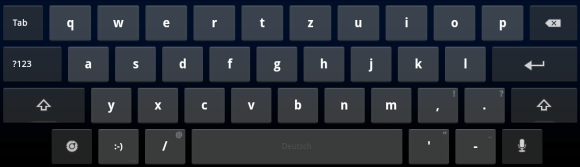 tablet touchscreen keyboard