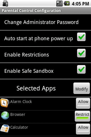 child lock for android
