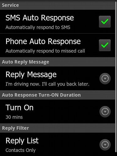 automatic sms response