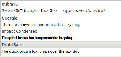 linux fonts