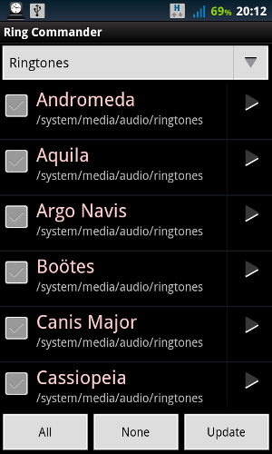 manage ringtones android