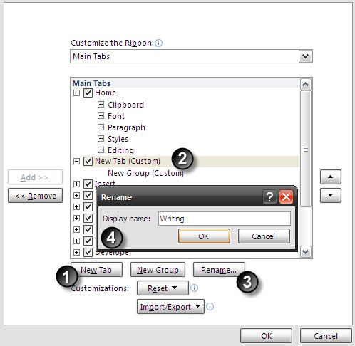 customize word 2010