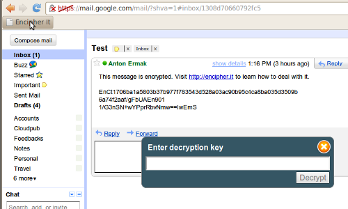 encrypt gmail messages