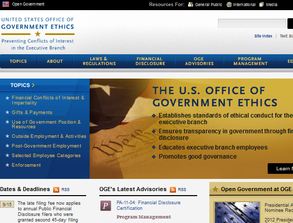 federal government websites