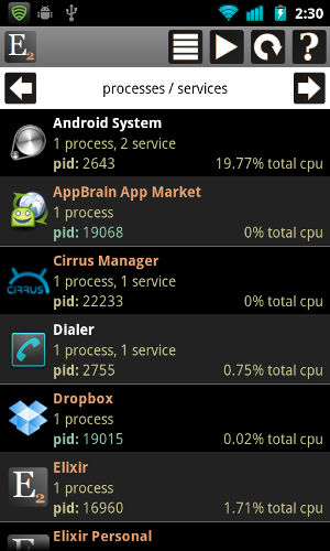 system information android