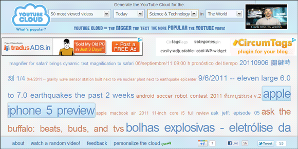 search with tag cloud
