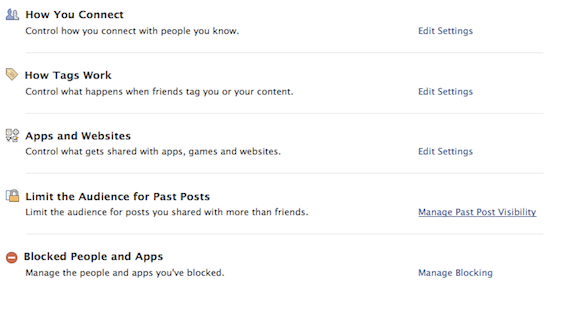 facebook timeline privacy settings