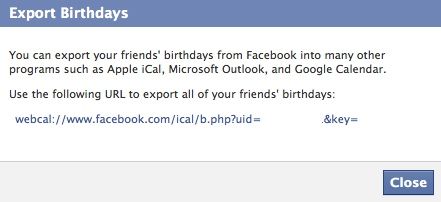 facebook birthdays in google calendar