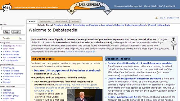 debate websites