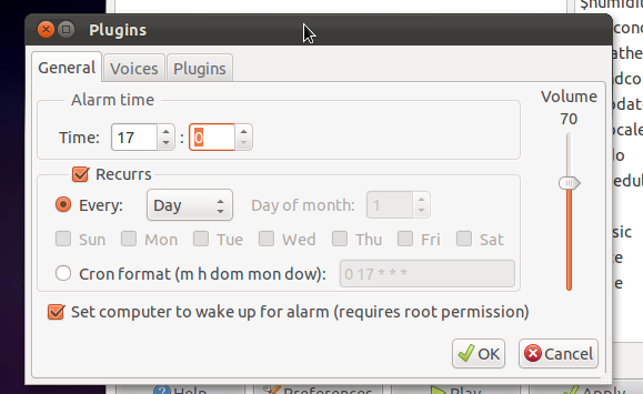alarm clock in linux