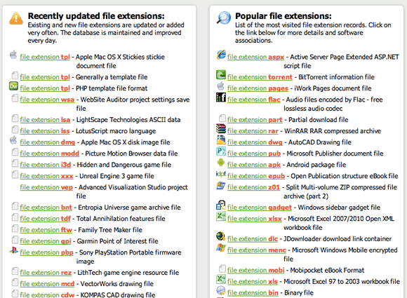 encyclopedia file extensions