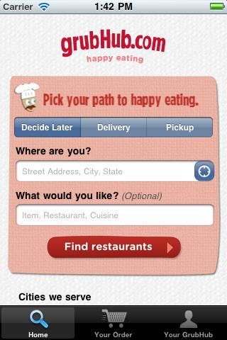 iphone pizza application