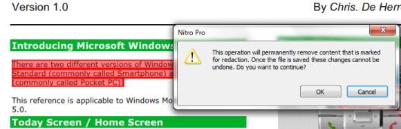 Using the redact tool in Nitro Pro 7