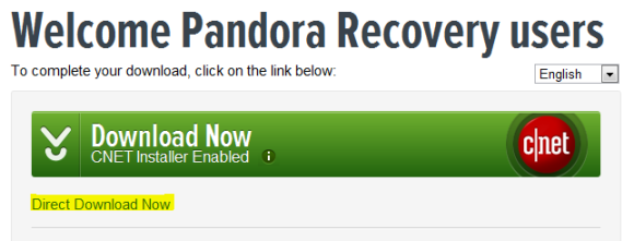 pandora recovery cnet download