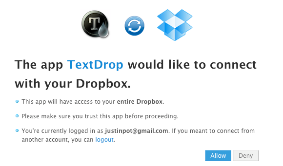 Edit Text Files In Your Dropbox From Your Browser With TextDropApp