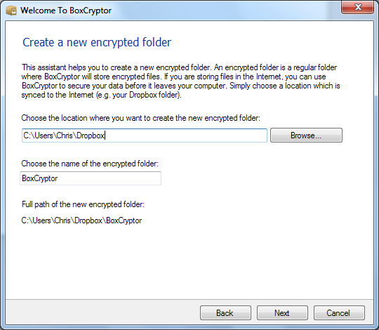 encrypt dropbox folder