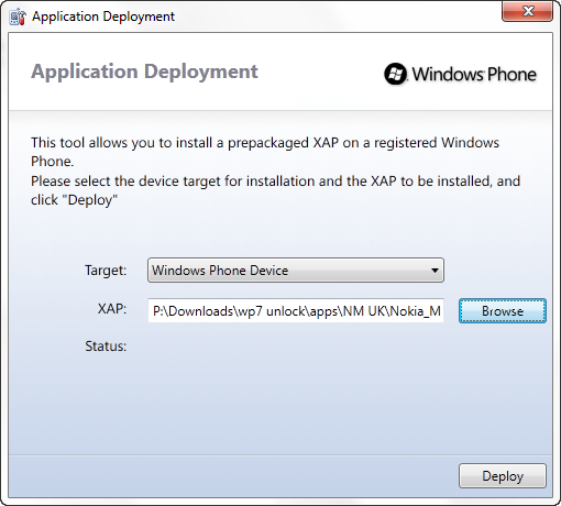 Sideload apps onto your unlocked Windows Phone 7!