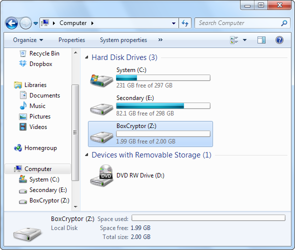 how to encrypt dropbox files