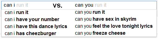 google suggest results